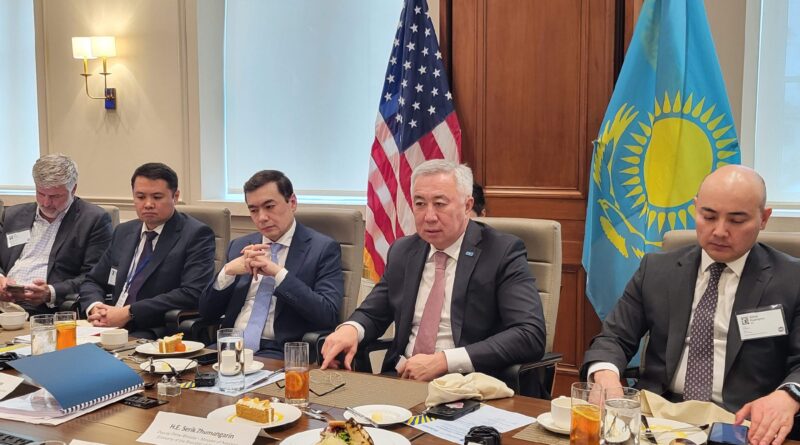 ҚАЗАҚСТАН АҚШ САУДА ПАЛАТАСЫНДА АМЕРИКАЛЫҚ ИНВЕСТОРЛАРҒА ЭКОНОМИКАЛЫҚ ӨСУ САЯСАТЫН ТАНЫСТЫРДЫ