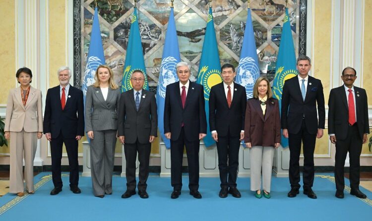 ГЛАВА ГОСУДАРСТВА ПРОВЁЛ ВСТРЕЧУ С ВЫСОКОПОСТАВЛЕННОЙ ДЕЛЕГАЦИЕЙ ООН