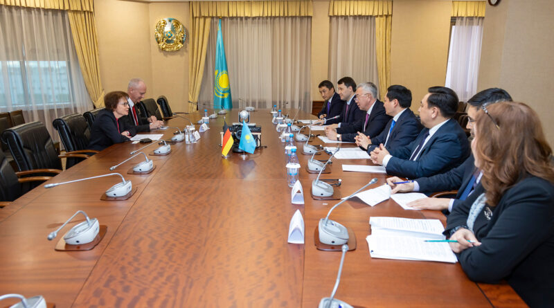 ҚАЗАҚСТАН МЕН ГЕРМАНИЯ ӨНЕРКӘСІПТІК ЫНТЫМАҚТАСТЫҚТЫ ДАМЫТУ МӘСЕЛЕСІН  ТАЛҚЫЛАДЫ